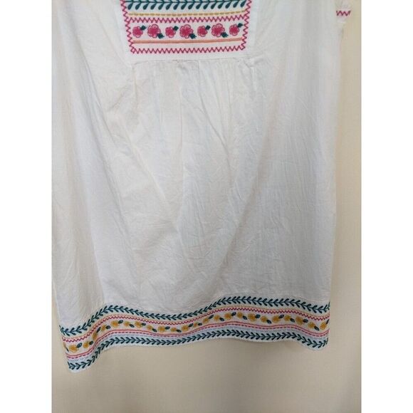 BCBGeneration Mini Dress Embroidered Floral Square Neck Oversized Small - Picture 6 of 11